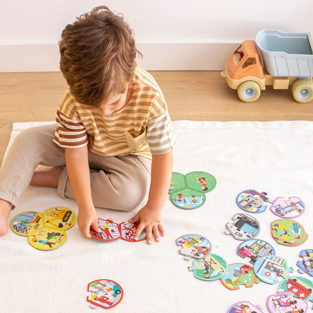 Set 8 Trio Puzzle-uri educative, Profesii, APLI, 3+ ani