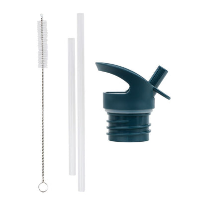 set capac pai perie sticla inox copii model roboti bleumarin