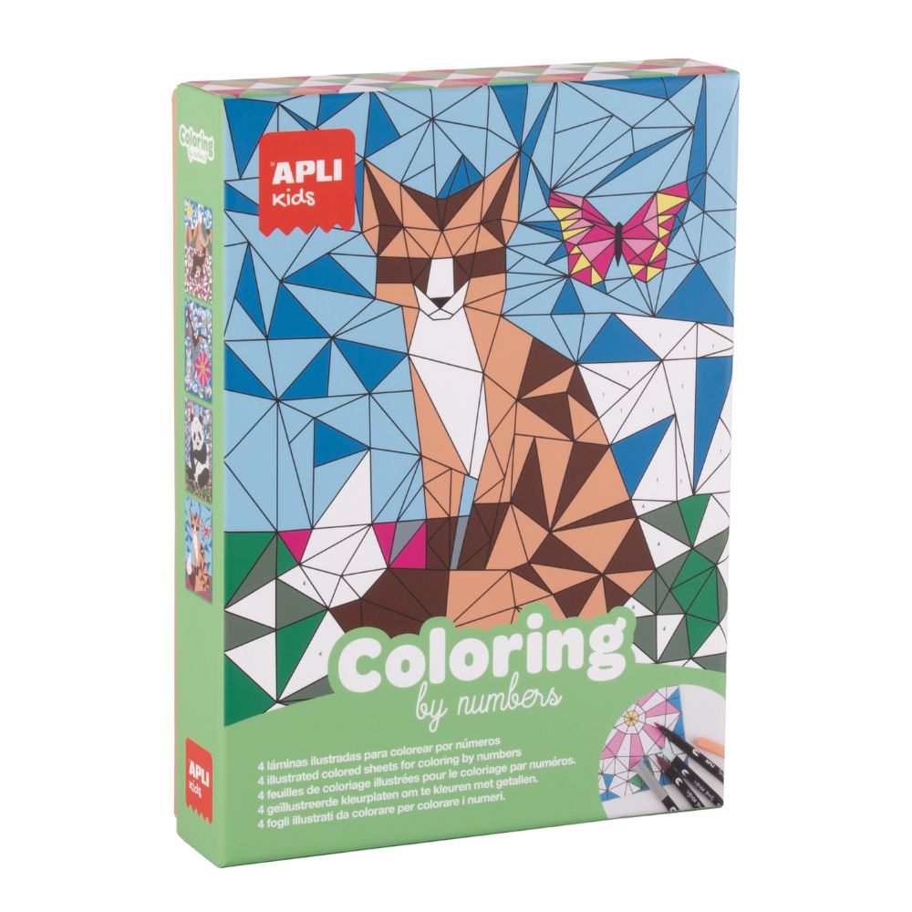Set creativ Coloring by Numbers, Activitate educativă pentru copii, APLI, 5 ani+