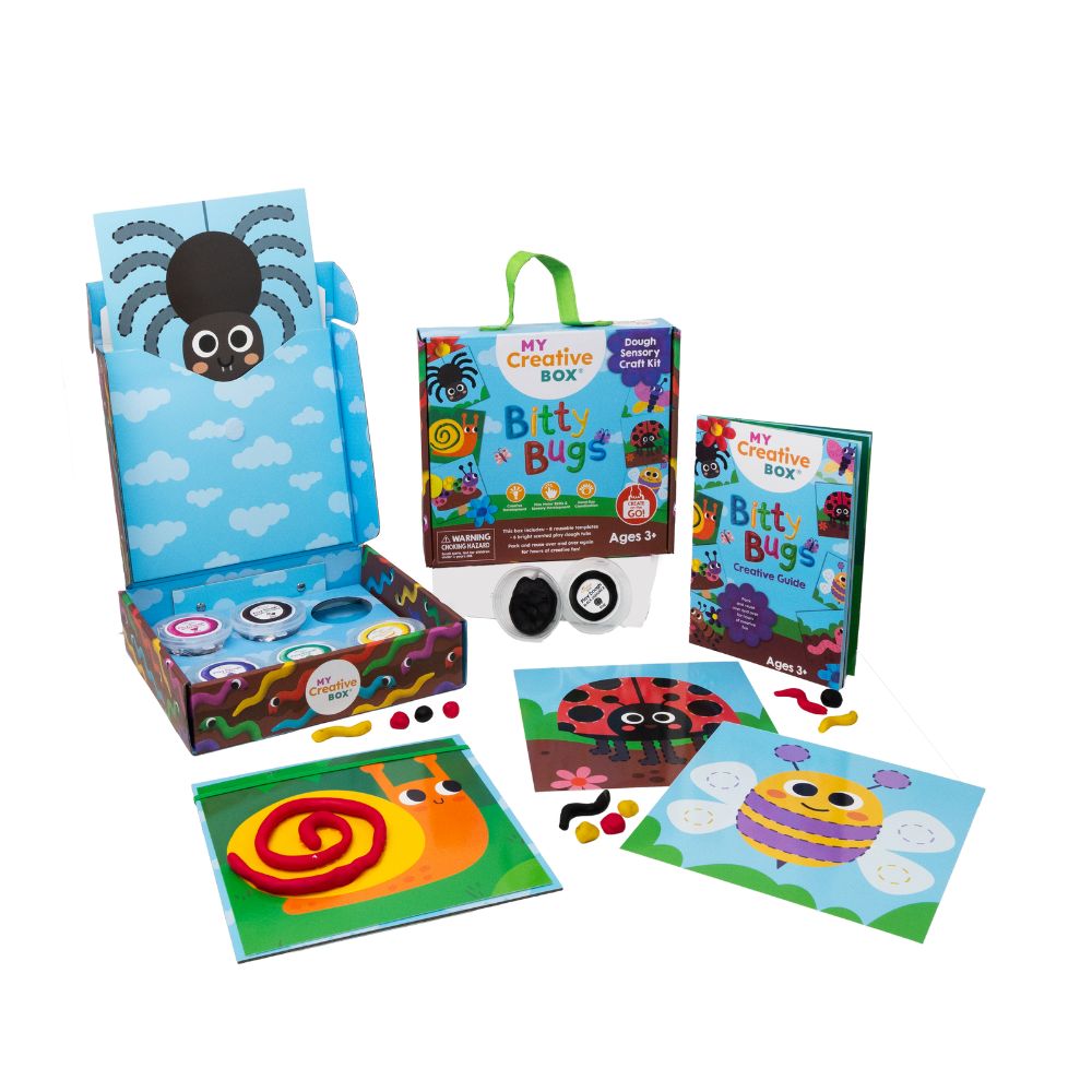 Set Creativ, Kit Senzorial Plastilină, Bitty Bugs, My Creative Box, 3 ani+