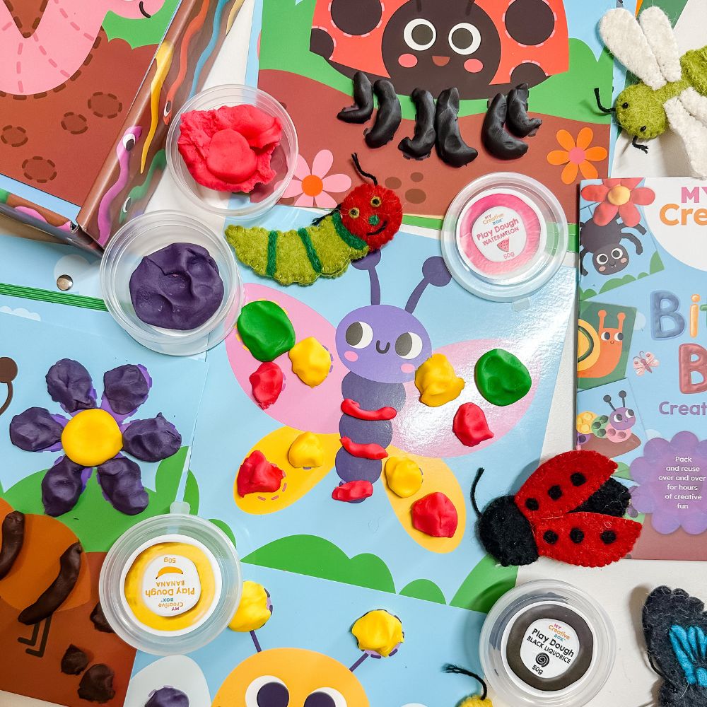 Set Creativ, Kit Senzorial Plastilină, Bitty Bugs, My Creative Box, 3 ani+