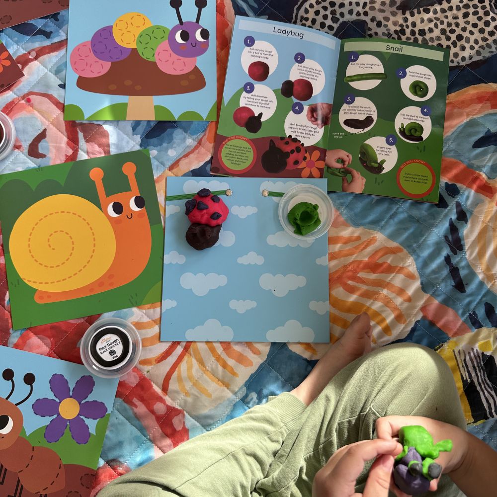 Set Creativ, Kit Senzorial Plastilină, Bitty Bugs, My Creative Box, 3 ani+