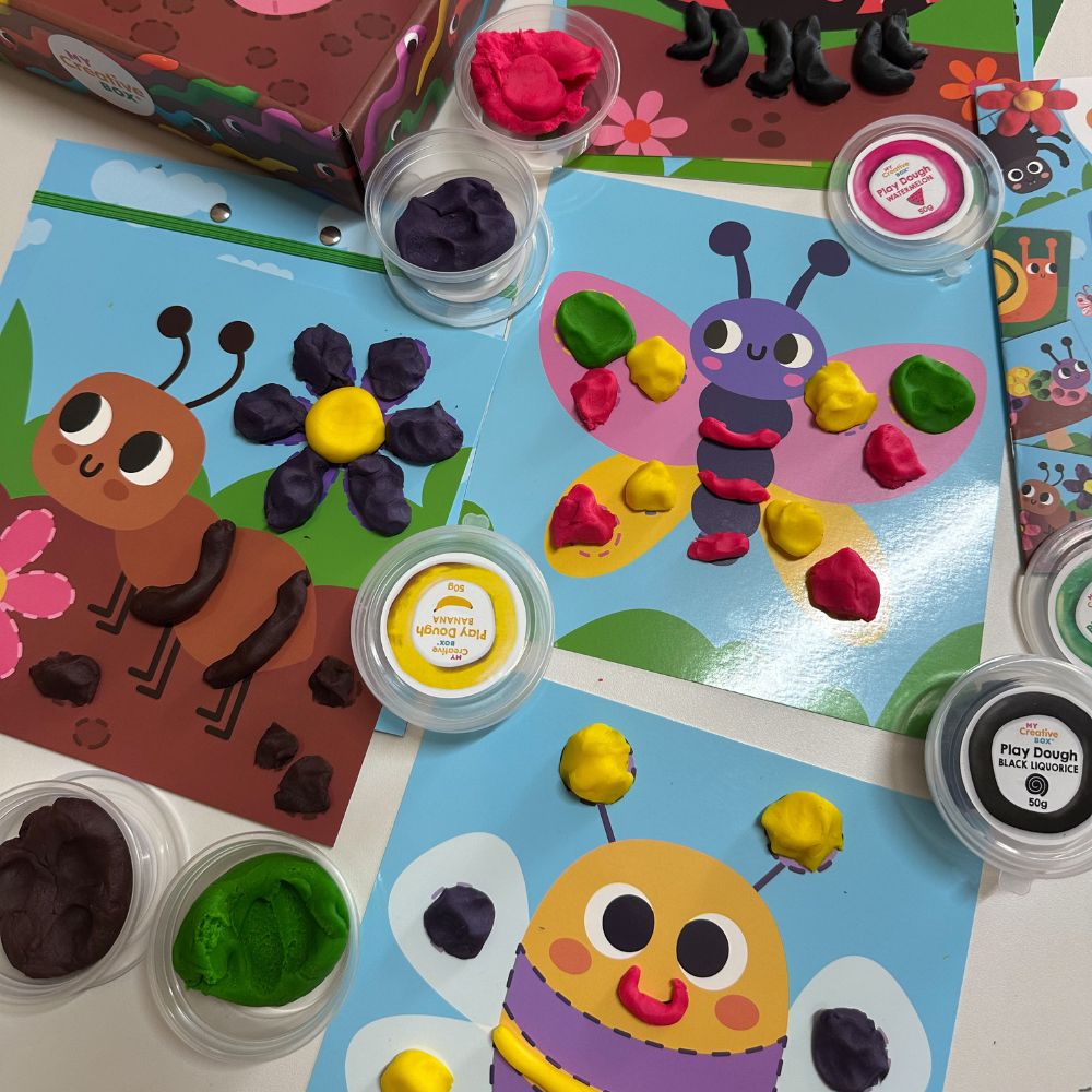Set Creativ, Kit Senzorial Plastilină, Bitty Bugs, My Creative Box, 3 ani+