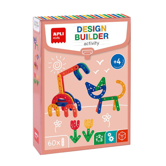 Set de construcție educativ, Design Builder, 60 piese, 4 ani+
