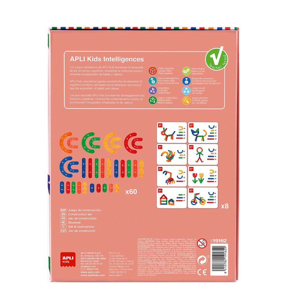 Set de construcție educativ, Design Builder, 60 piese, 4 ani+