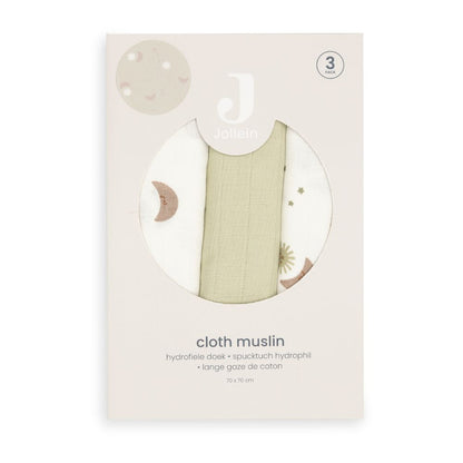 Museline bebe Jollein cu imprimeu Over the Moon
