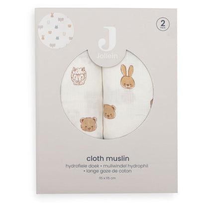 Detaliu al materialului din bumbac al muselinelor Jollies