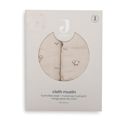 Detaliu al materialului muselinelor Woolly Jollein