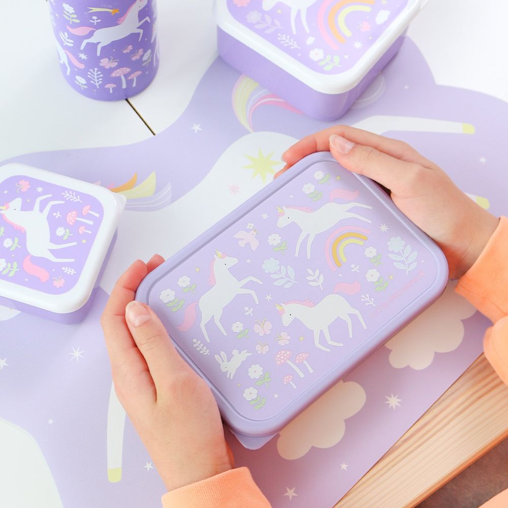 cutie pranz scoala inox interior fara pete fara mirosuri unicorn