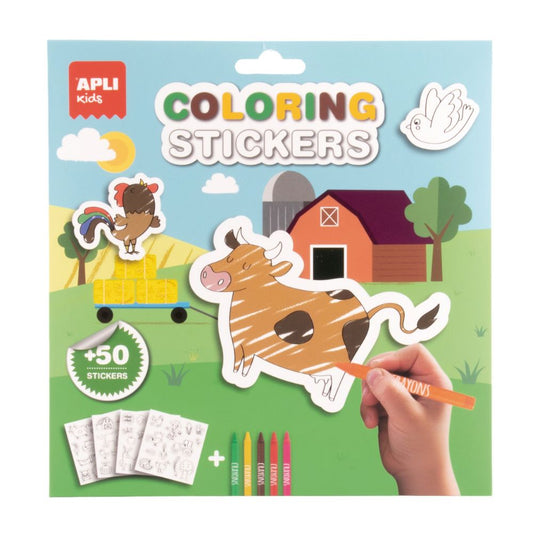 Stickere de colorat APLI Fermă cu 55 de modele