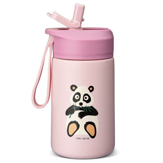 Sticlă apă copii pentru școală STEELish Pink Panda 400 ml