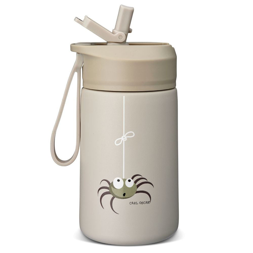 Sticlă apă copii STEELish Greige Spider 400 ml, Carl Oscar