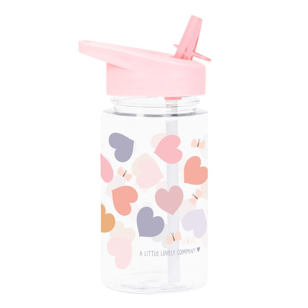 sticla de apa copii Tritan 450ml model inimi crem A Little Lovely Company