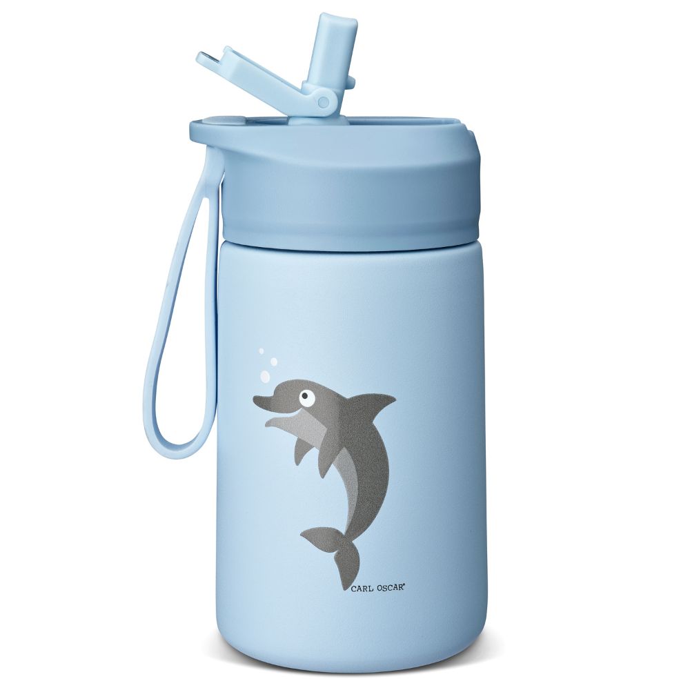 Sticlă apă copii STEELish Blue Dolphin 400 ml, Carl Oscar