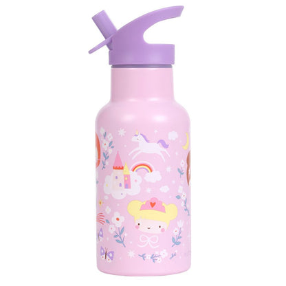 Sticlă de apă copii din oțel inoxidabil, Prințese, A Little Lovely Company, 350 ml