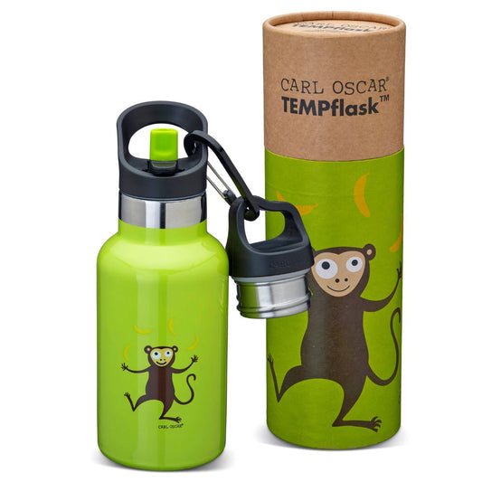 Sticlă apă copii inox, Lime Monkey, 350 ml, Carl Oscar