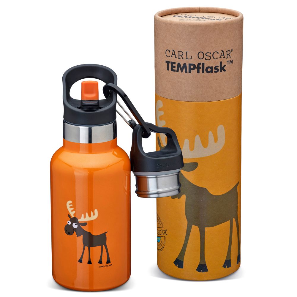 Sticlă apă copii inox, Orange Moose, 350 ml, Carl Oscar