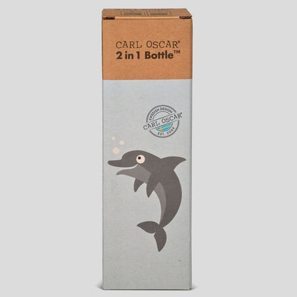 Sticlă apă copii 300ml+cupă 150ml, Blue Dolphin, Carl Oscar