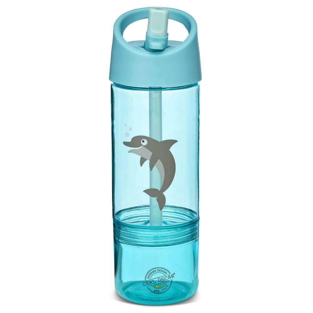 Sticlă apă copii 300ml+cupă 150ml, Blue Dolphin, Carl Oscar