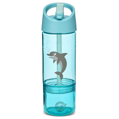 Sticlă apă copii 300ml+cupă 150ml, Blue Dolphin, Carl Oscar