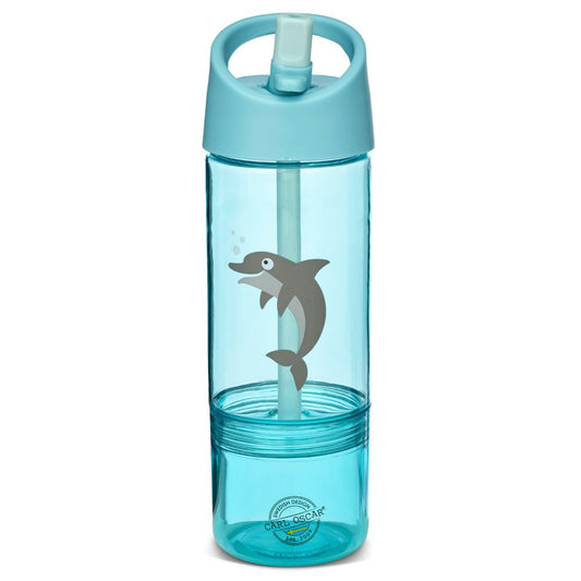 Sticlă apă copii 300ml+cupă 150ml, Blue Dolphin, Carl Oscar
