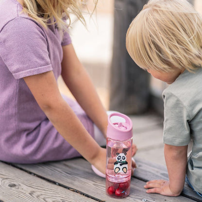 Sticlă apă copii 300ml+cupă 150ml, Pink Panda, Carl Oscar