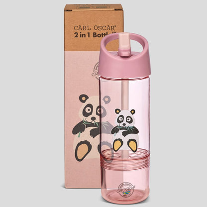 Sticlă apă copii 300ml+cupă 150ml, Pink Panda, Carl Oscar