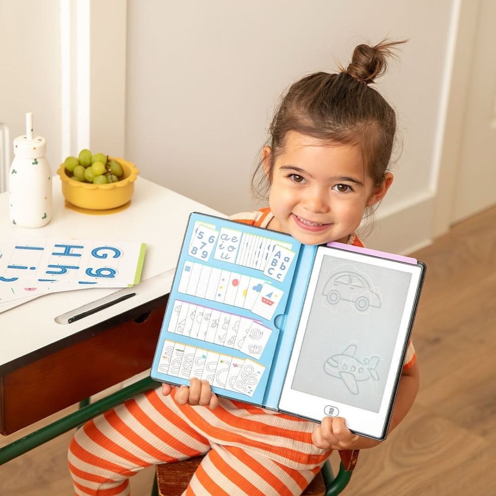 Tableta grafica LCD cu template-uri pentru copii de scris si desenat , APLI, 3 ani+