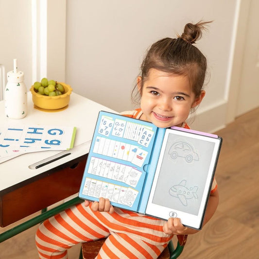 Tableta grafica LCD cu template-uri pentru copii de scris si desenat , APLI, 3 ani+