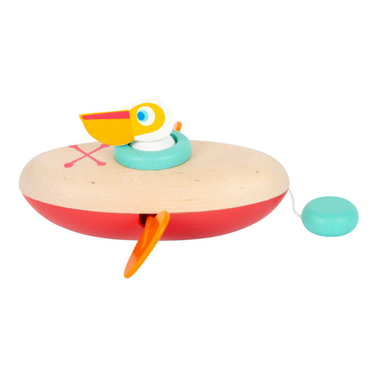 Jucărie de apă, Small Foot, Micul Pelican cu Canoe, 2 ani+